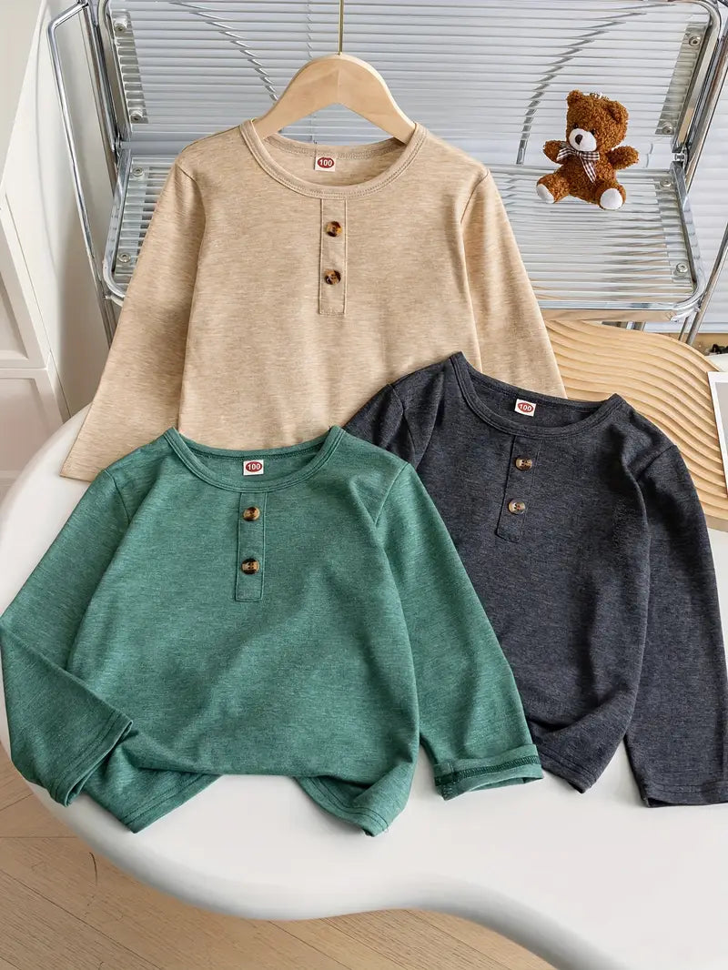 New Autumn and Winter Solid Color Loose Knitted Long Sleeve T-shirt